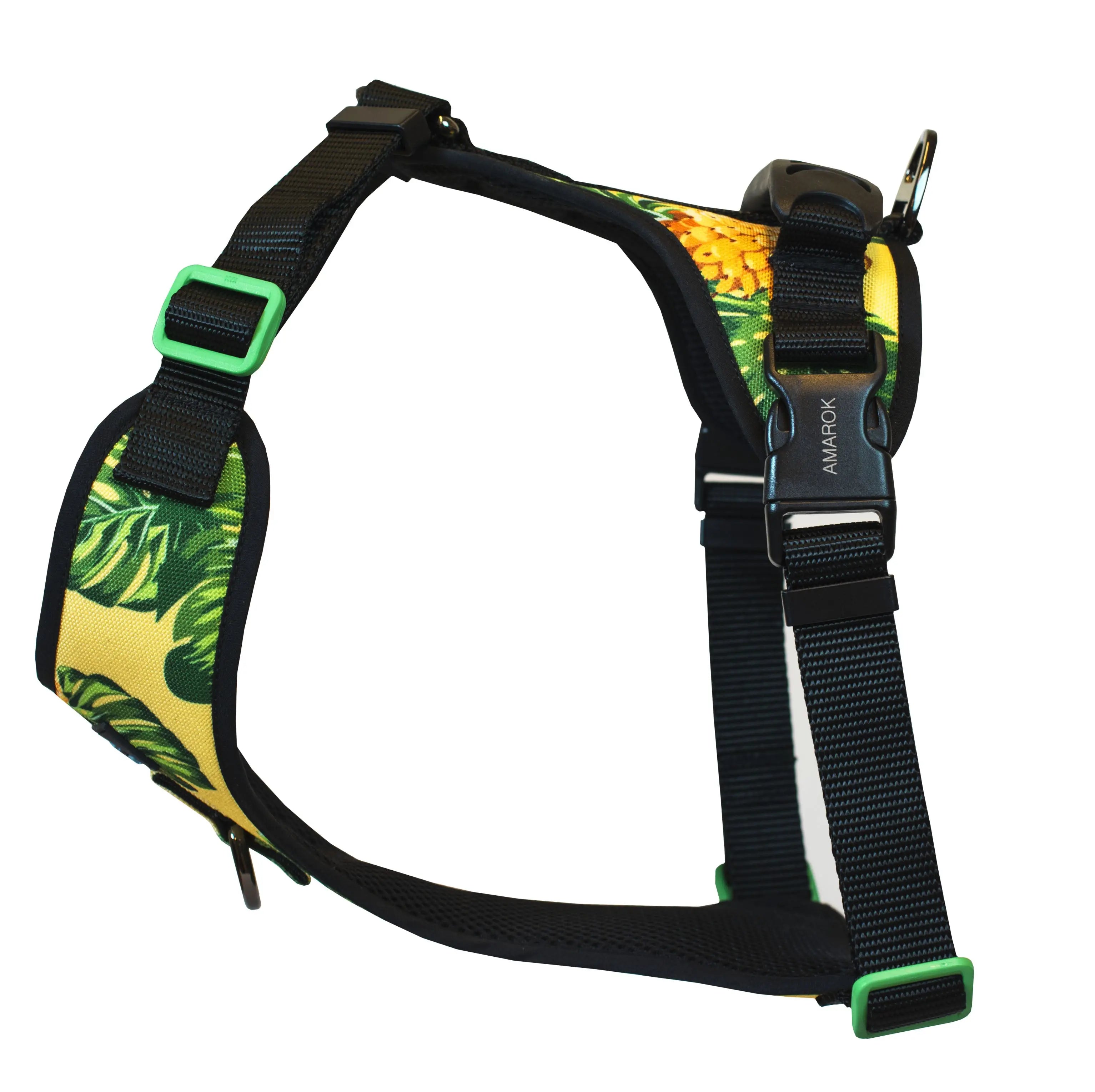 Harnais régulier de marche en tissus pour gros chien AMAROK de la collection PINA COLADA vue de côté