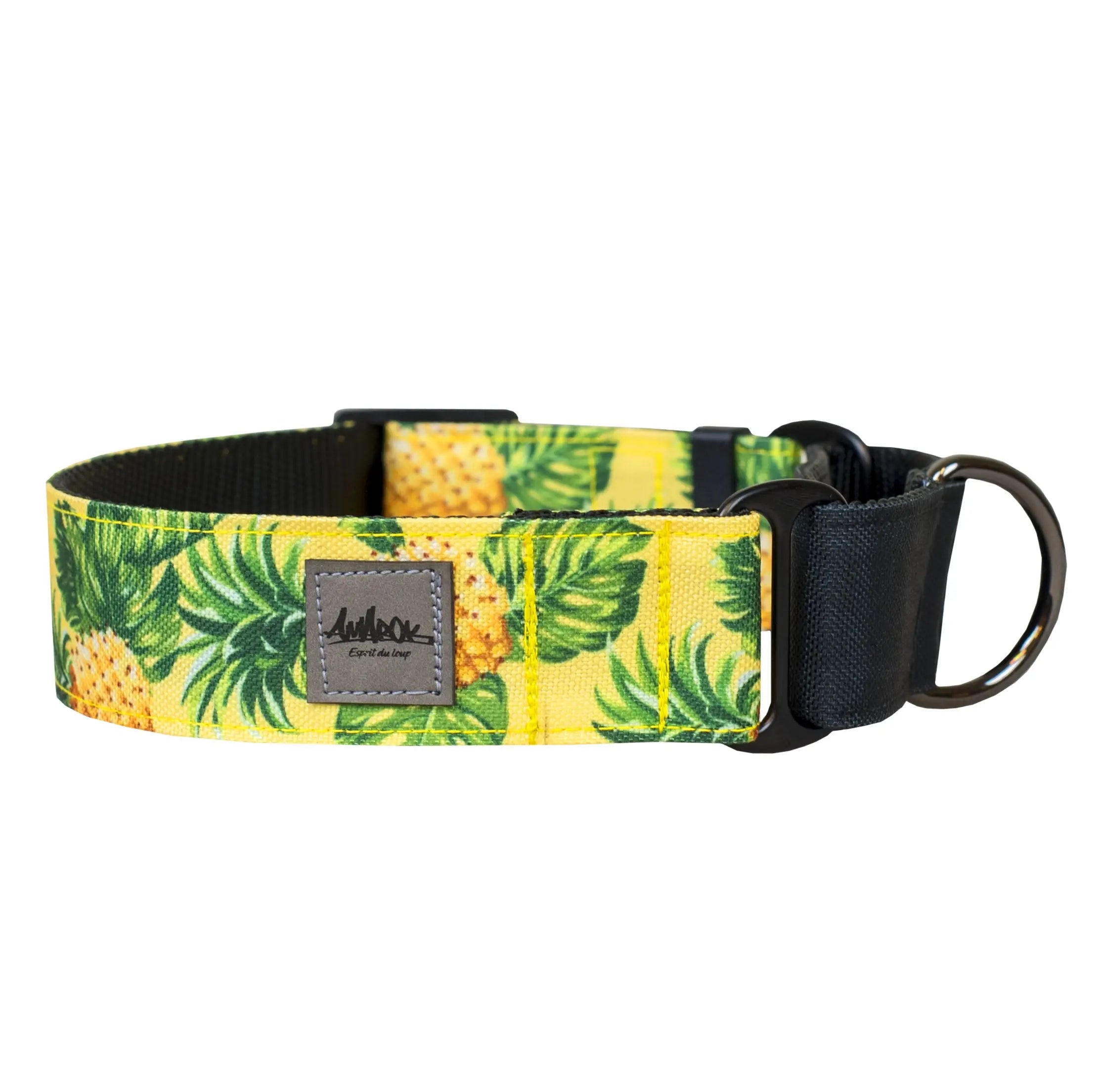 Collier Martingale en tissus AMAROK pour gros chien vue de face
