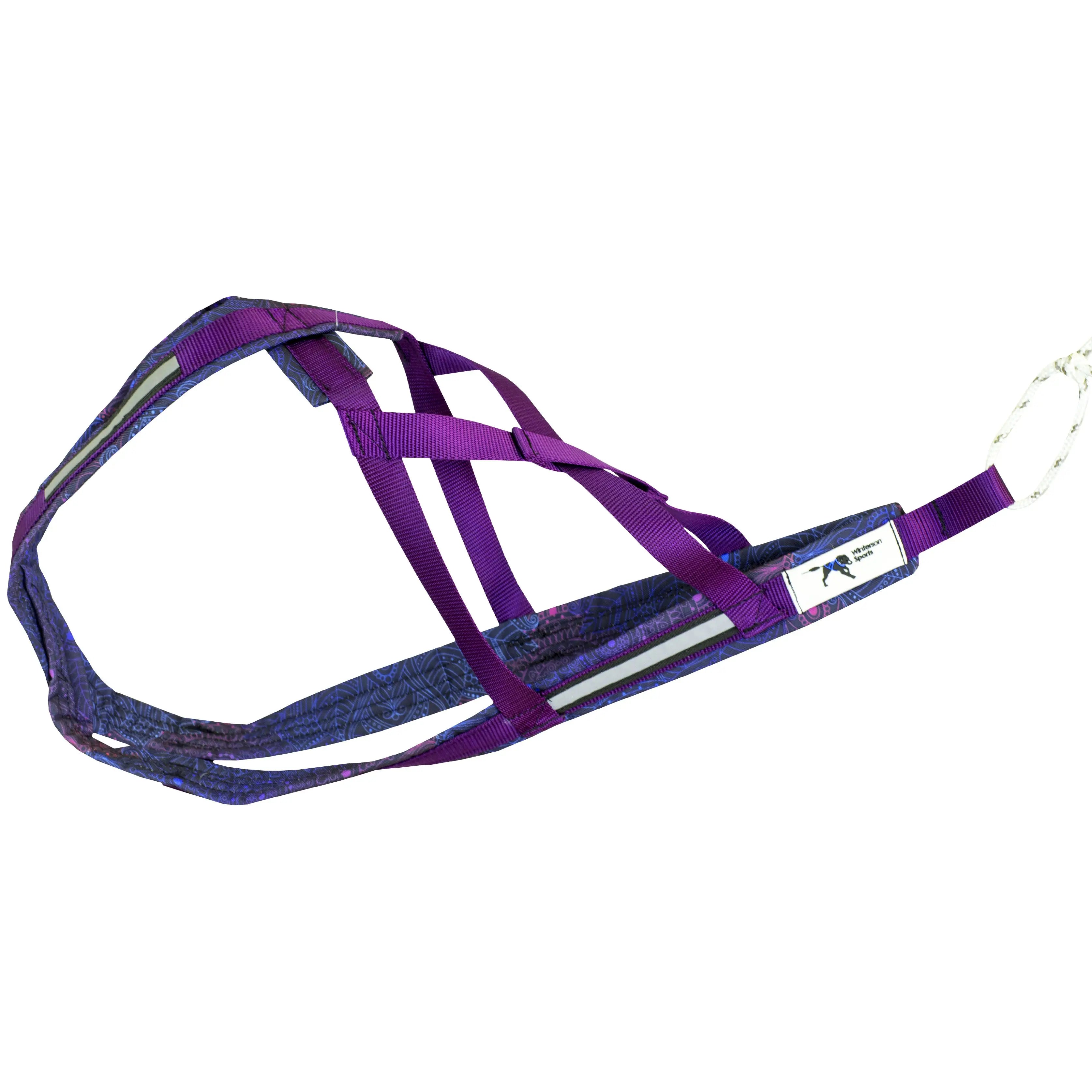 Harnais de traction canicross pour chien de la collection Mandala, vue d'ensemble.