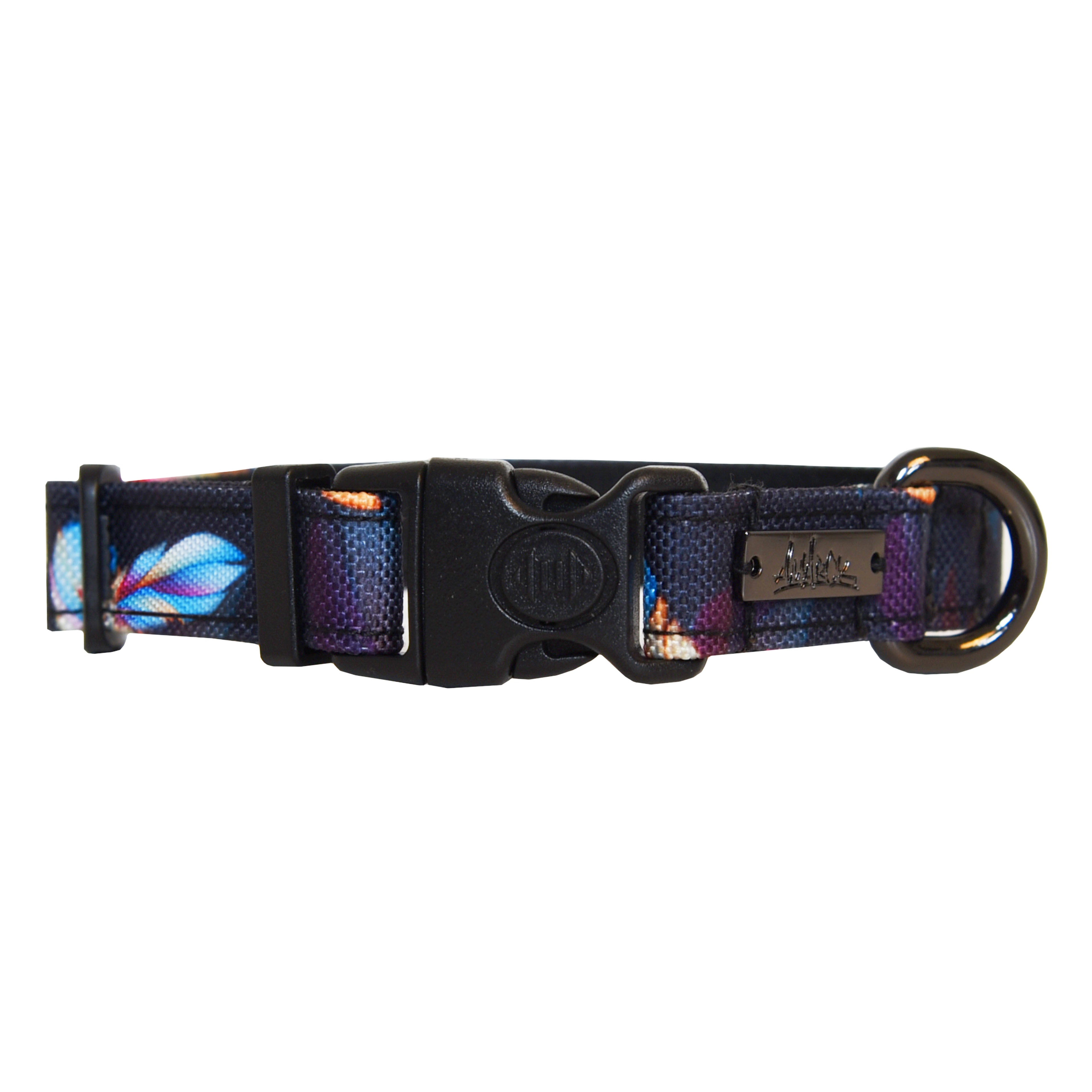 Collier pour petit chien en tissus souple et résistant de la collection RIO. Vue de face.