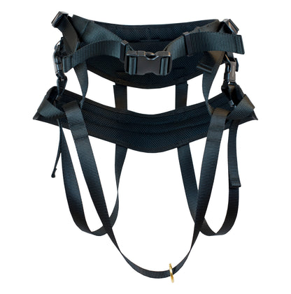 Ceinture canicross de la collection Onyx, couleur noir, vue de face. 