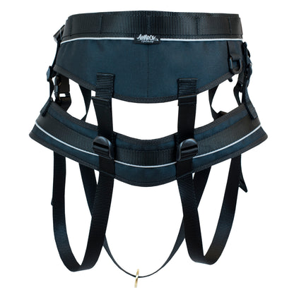 Ceinture canicross de la collection Onyx, couleur noir, unie, vue de dos.