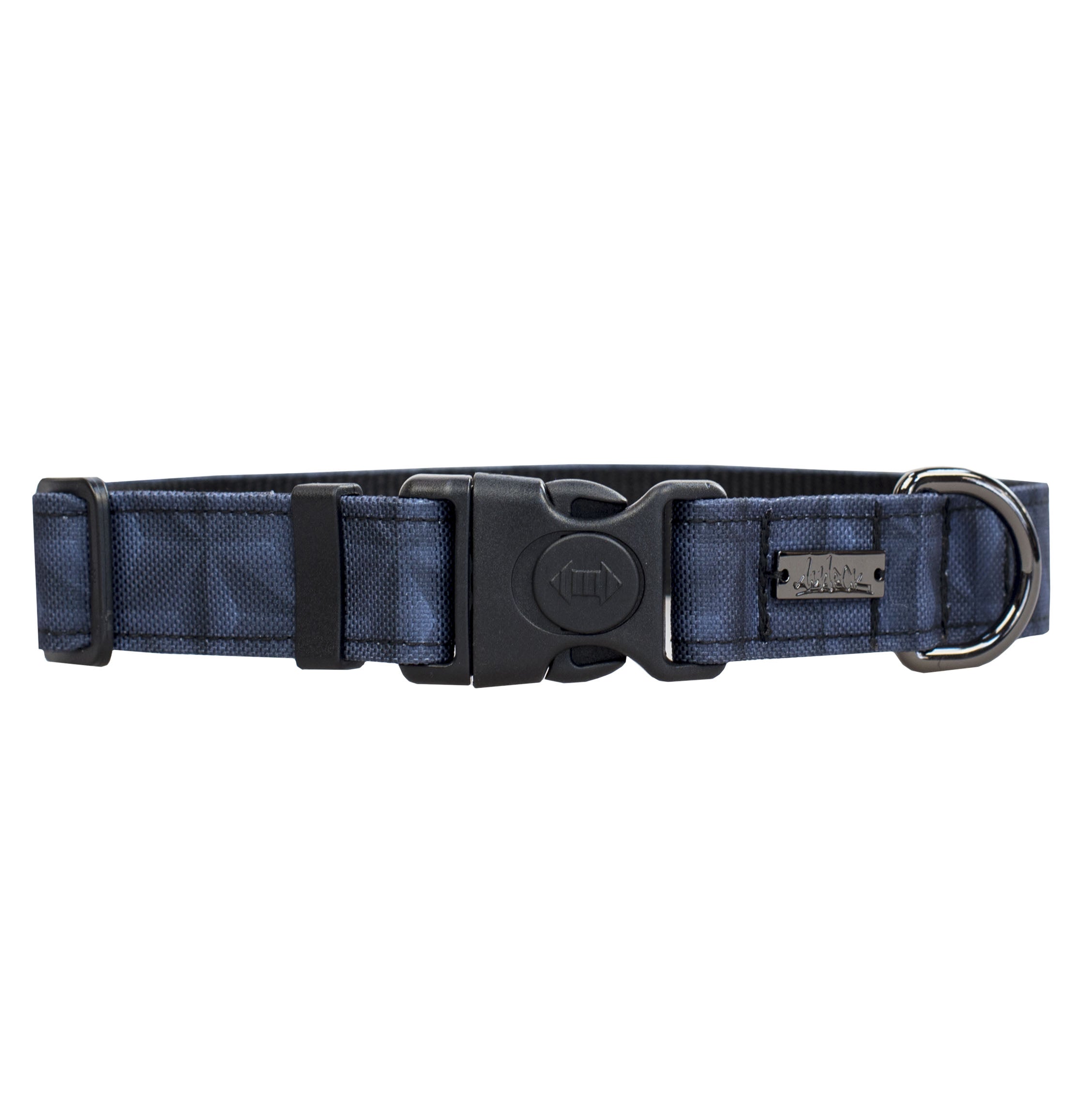Collier pour chien en tissus souple de la collection AKIO. Vue de face. 