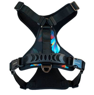 Harnais régulier de randonnée pour gros chien de la collection RIO. Vue de dos.