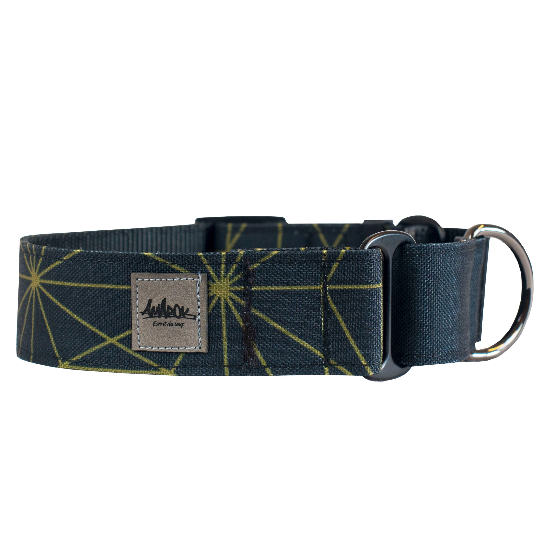 Collier pour chien martingale de la collection Géométrie, vue de face