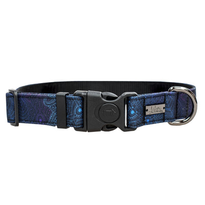 Collier pour gros chien en tissus souple et résistants de la collection Mandala, vue de face. 